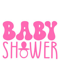 Baby shower typography design on plain white transparent isolated background for card, shirt, hoodie, sweatshirt, apparel, tag, mug, icon, poster or badge