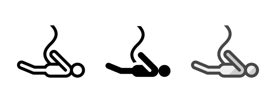 Multipurpose bungee jumping vector icon in outline, glyph, filled outline style. Three icon style variants in one pack.