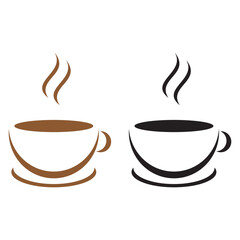 Coffee cup icon, vector on a white background
