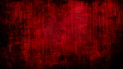 Deurstickers old red christmas background, vintage grunge dirty texture, distressed weathered worn surface, dark black red paper, horror theme © john