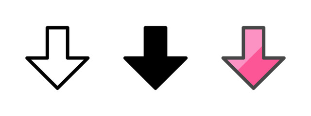 Multipurpose debuff vector icon in outline, glyph, filled outline style. Three icon style variants in one pack.