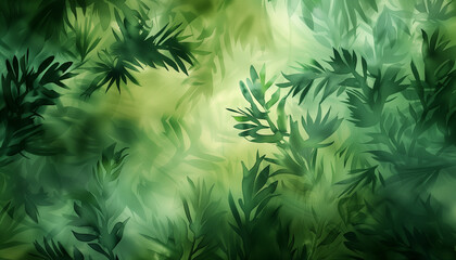 Green watercolor foliage texture	