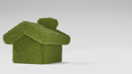 green ecology house, 3d concept
