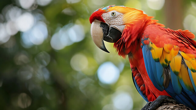 Rib-tickling photo of a parrot caught mid-squawk, as if sharing the latest gossip