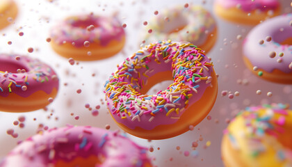 donuts with sprinkles background