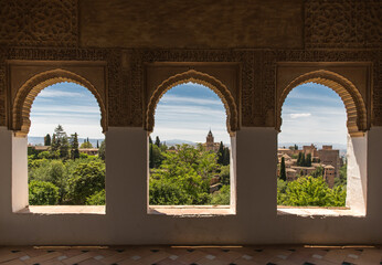 Alhambra Palace, Granada, Spain. - obrazy, fototapety, plakaty