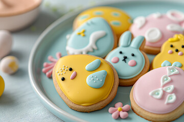 Adorable Easter-Themed Iced Cookies