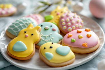 Adorable Easter-Themed Iced Cookies