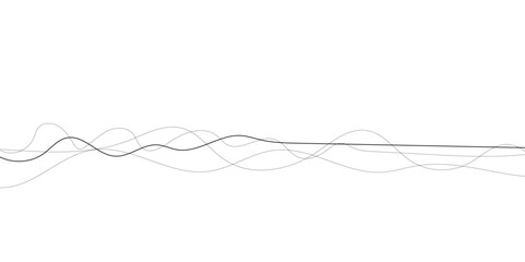 Modern Vector Background with Black Wavy Lines.