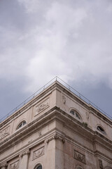 Classical historic building theater in Lisbon, symmetrical concept