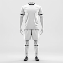 A soccer football shirt and shorts mockup design template