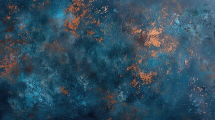 Obraz premium Abstract gradient textured background blue golden coloured illustration, artistic modern futuristic print. Artwork, colorful paint ink. For poster, cover, wallpaper presentation