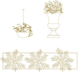 Adobe Illustrator Artwork vector design sketch illustration of plants for greening in parks and city fields 