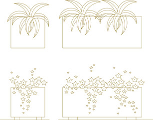 Fototapeta na wymiar Adobe Illustrator Artwork vector design sketch illustration of plants for greening in parks and city fields 