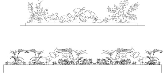 Adobe Illustrator Artwork vector design sketch illustration of plants for greening in parks and city fields 