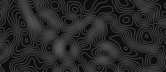 Abstract outline topographic contour map background. Dark texture background for your perfect interior. Old paper texture design .geographical map Imitation.	