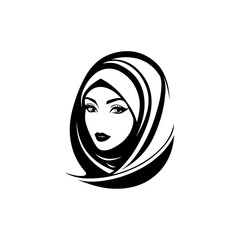 creative logo hijab design template