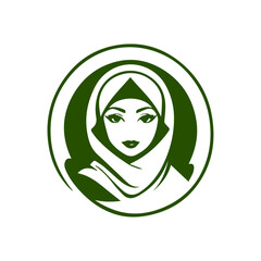 creative logo hijab design template