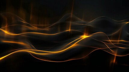 Ai Technology Soft Fog Abstract Waves Black Background