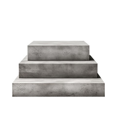 Concrete stone podium isolated on transparent background - obrazy, fototapety, plakaty
