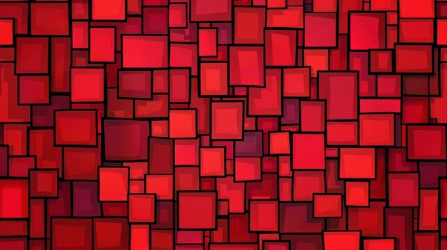 Minimalist monotone red squares and rectangles, design background
