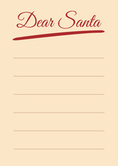 Dear santa wish list icon cartoon vector. Holiday winter. Xmas check letter