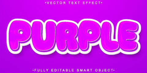 Cartoon Purple Vector Fully Editable Smart Object Text Effect