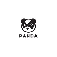 panda gaming logo icon vector template