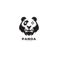 panda gaming logo icon vector template