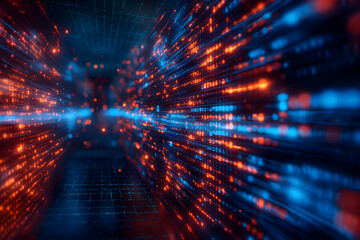 Dynamic Data Stream Vortex - High-Speed Information Technology Concept