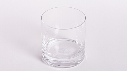 Empty glass isolated on white