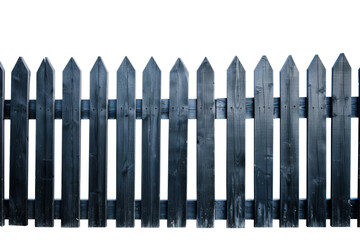Modern wooden fence or balustrade isolated on background, palisade for decoration, pickets for enclose area.