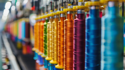 Textile manufacturing, Winding Thread, AI robotic working
