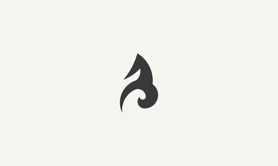 letter A monogram simple logo design vector illustration