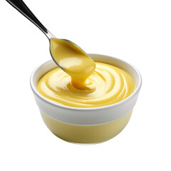 cream of mustard isolated on transparent background