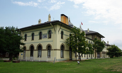 Fototapeta na wymiar Historical Train Station in Edirne, Turkey.
