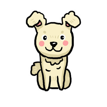 Hand drawn dog cartoon