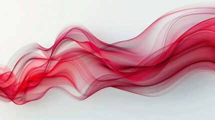 an oceanic red digital sound waves on a white background, indicating data intensity. for digital media presentations, audiovisual displays, data visualization projects.	
