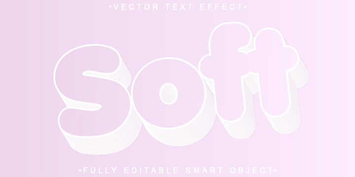 Pastel Soft Vector Fully Editable Smart Object Text Effect