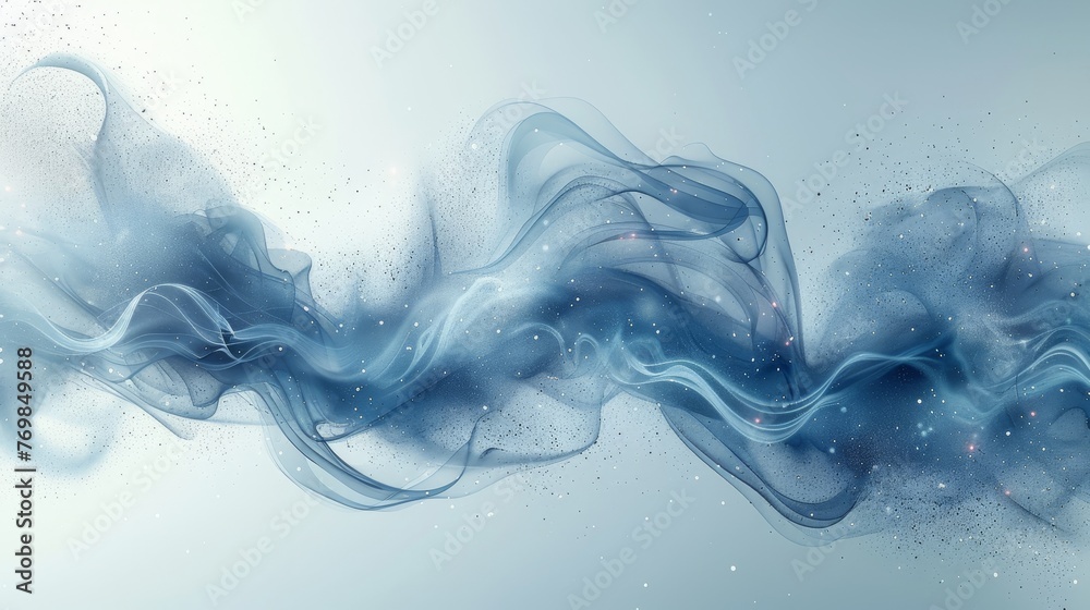 Poster an air flow effect on a light background shows the movement of fresh air. modern illustration swirl 