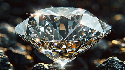 Stunning clear diamond - obrazy, fototapety, plakaty