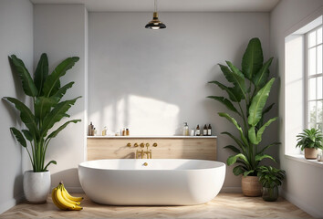 bathroom interior in modern minimalist style