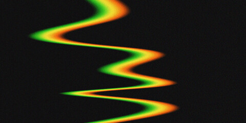  grainy colorful Lines in Motion on Black Background with noise texture, abstract gradient background