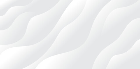 Obraz premium Abstract white and light gray wave modern soft luxury texture with smooth and clean vector subtle background illustration. 