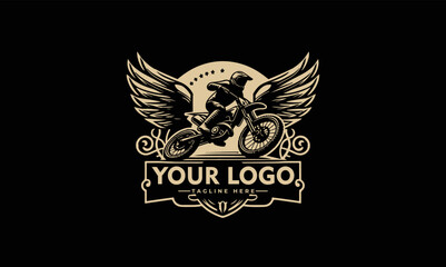 vector detailed bike logo template outdoor sport vintage logo template