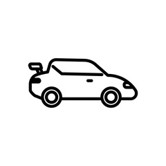 sports car icon vector in line style