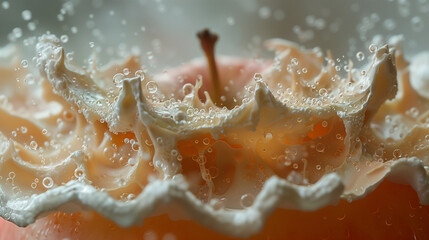 Macro view of a decaying apple