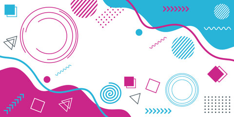 Modern memphis background vector