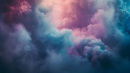 Vibrant Swirling Clouds of Colorful Ethereal Energy in Surreal Digital Composition