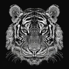 Majestic Tiger Vector Artwork